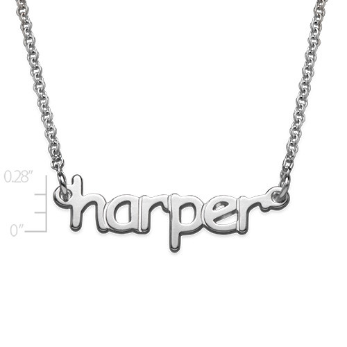925 Sterling Silver Tiny Name Necklace