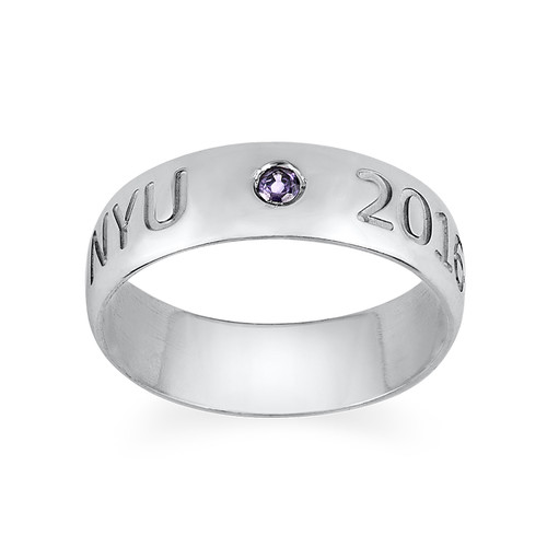 Graduation Ring with Personalized Birthstone
