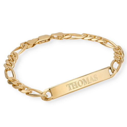 ID Bracelet for Men With Gold Plating