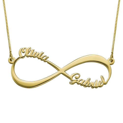 Infinity Name Necklace in 14K Yellow Gold