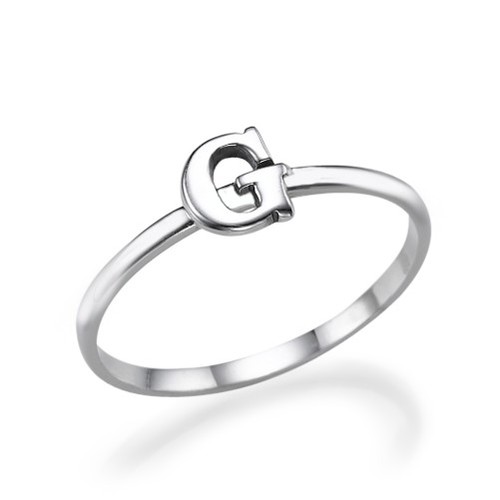 Letter Ring in Sterling Silver