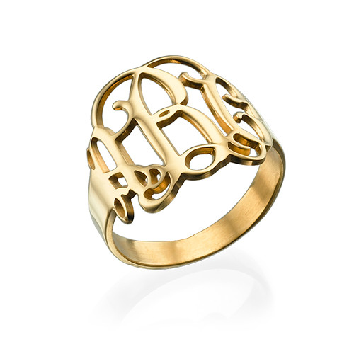 Monogram Ring - 18k Gold Plated