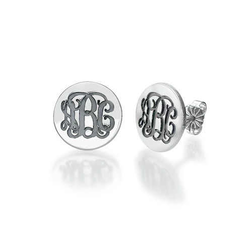 Monogram Stud Earrings