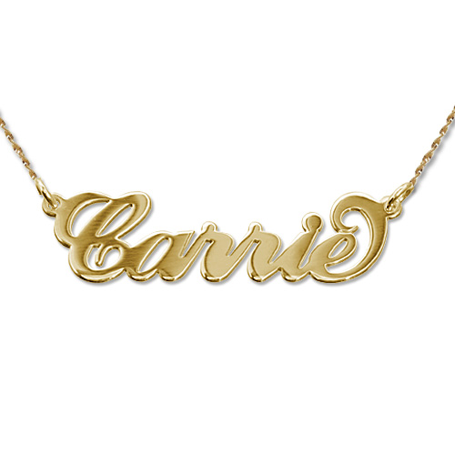 Personalized 14k Gold Carrie Name Necklace