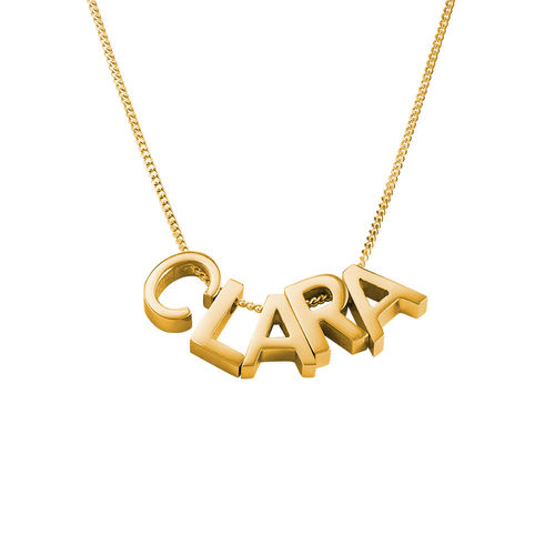 Personalized Initial Necklace with Gold Plating