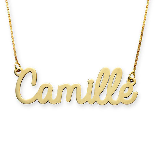 Personalized Cursive Name Necklace in 10K Yellow Gold