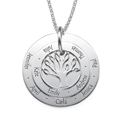 Personalized Mom Jewelry - Family Tree Necklace