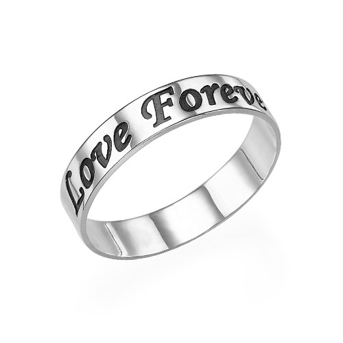 Personalized Promise Ring in Sterling Silver