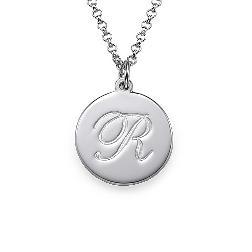 Script Initial Pendant Necklace