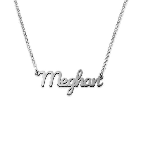 Script Name Necklace in Sterling Silver