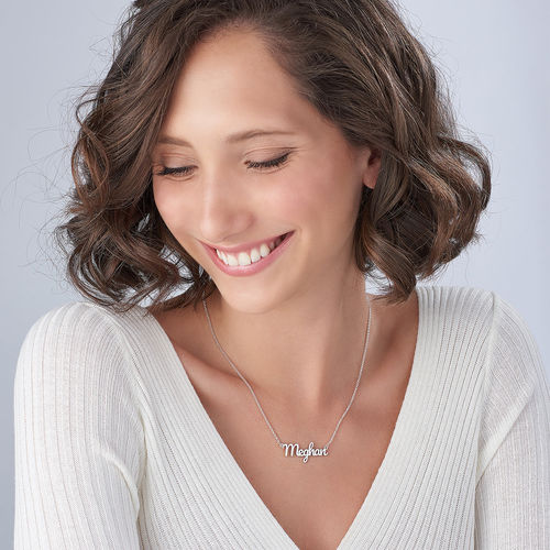 Script Name Necklace in Sterling Silver