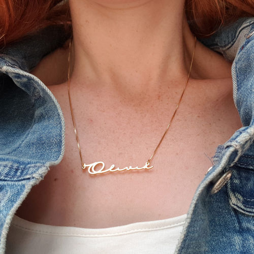 Signature Style Name Necklace - Gold Plated