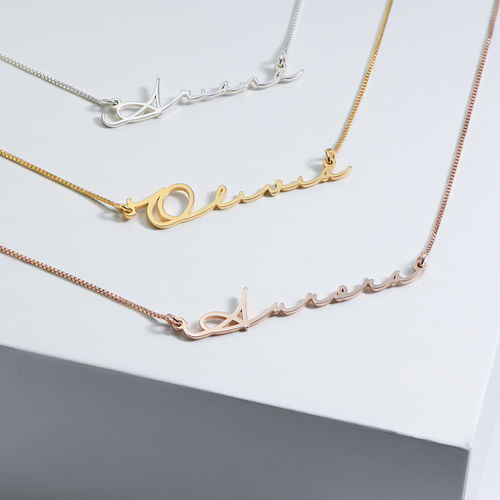 Signature Style Name Necklace - Gold Plated