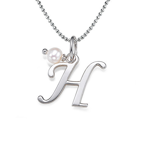 Silver Initial Necklace