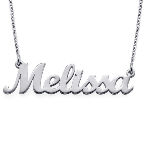 Silver Script Name Necklace