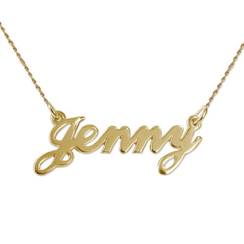 Small 14k Gold Classic Name Necklace