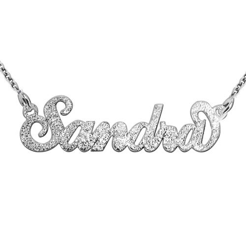 Sparkling Diamond-Cut Carrie Personalized Necklace