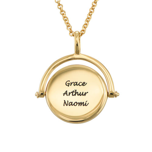 Spinning Infinity Pendant Necklace in Gold Plating
