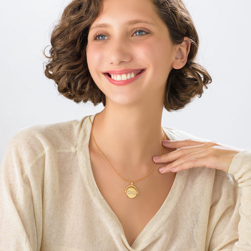 Spinning Infinity Pendant Necklace in Gold Plating