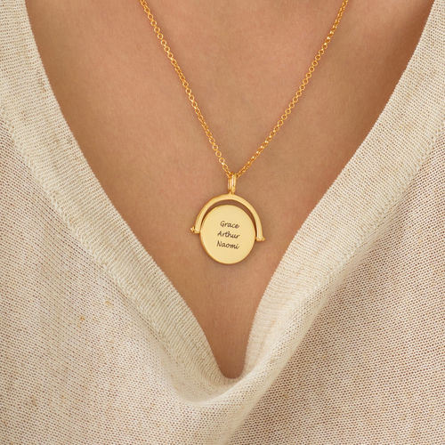 Spinning Infinity Pendant Necklace in Gold Plating