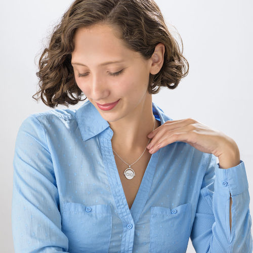 Spinning Infinity Pendant Necklace in Silver