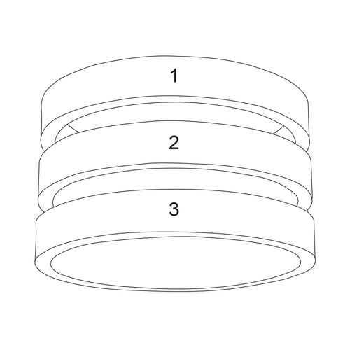 Three Name Ring with Gold Plating