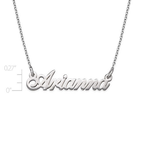 Tiny Classic Name Necklace In Extra Strength Silver