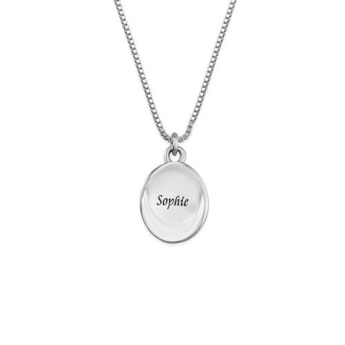 Tiny Oval Photo Pendant